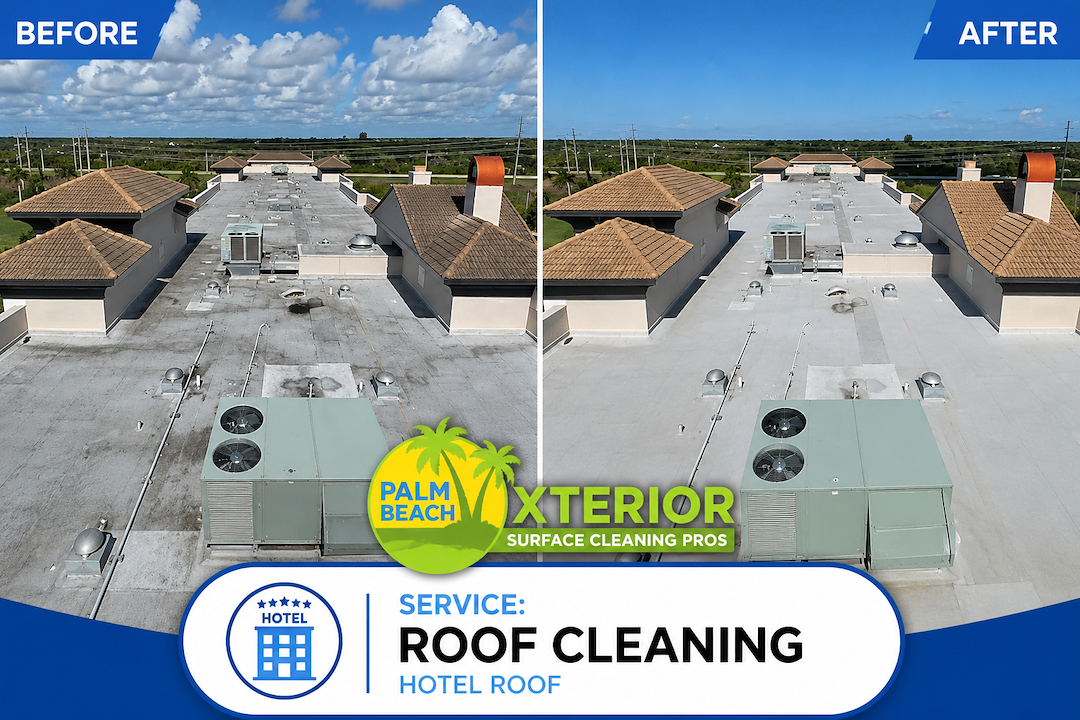 Commercial Hotel Roof Cleaning & Soft Washing in Wellington, FL